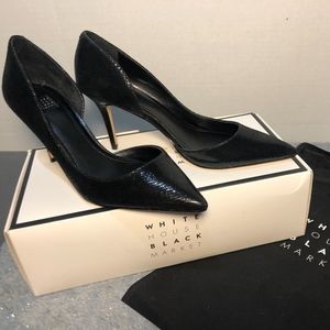 Black Pumps with snakeskin look